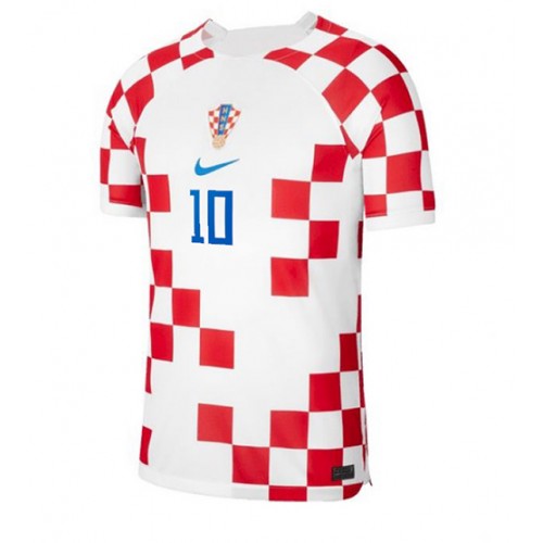 Lacne Muži Futbalové dres Chorvátsko Luka Modric #10 MS 2022 Krátky Rukáv - Domáci